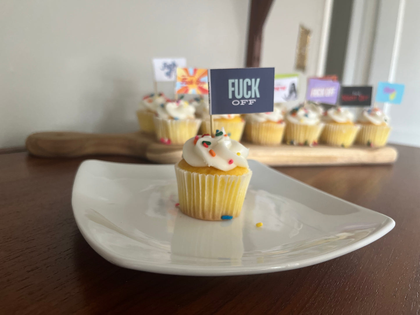 Block Letter Fuck Off Flags