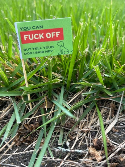 Dog Poop Fuck Off Flag