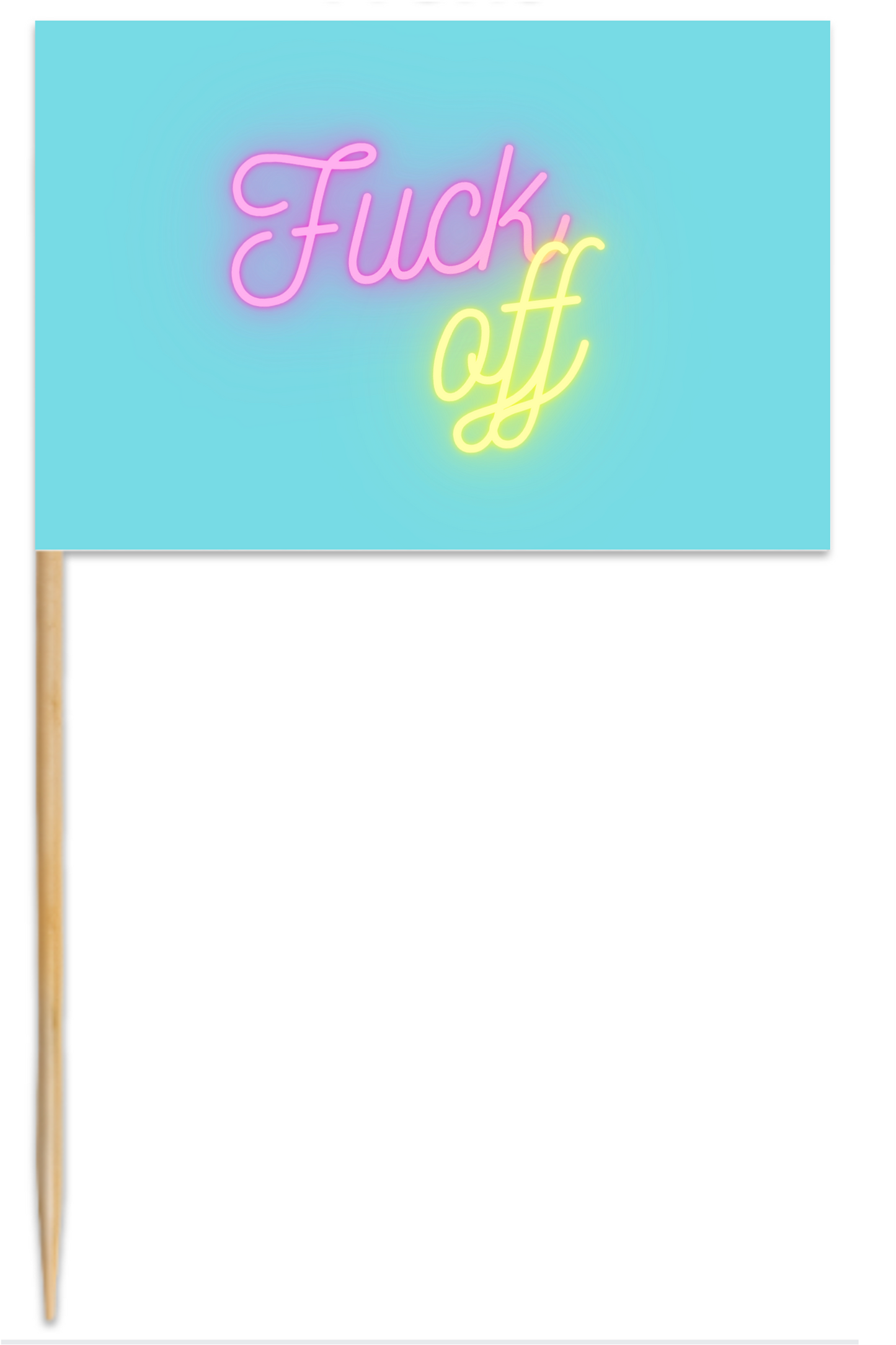 Miami Neon Style Fuck Off Flags