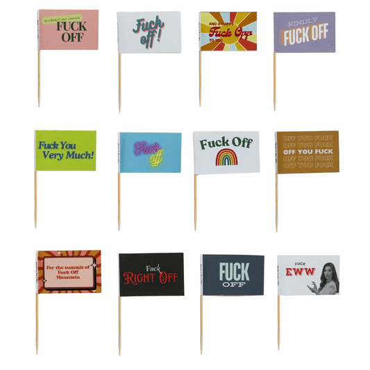All the Fucks to Give Toothpick Flags Assortment