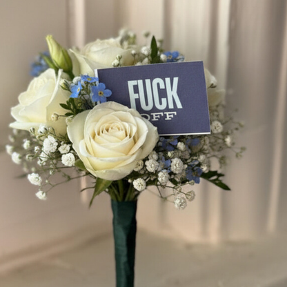 Block Letter Fuck Off Toothpick Flags