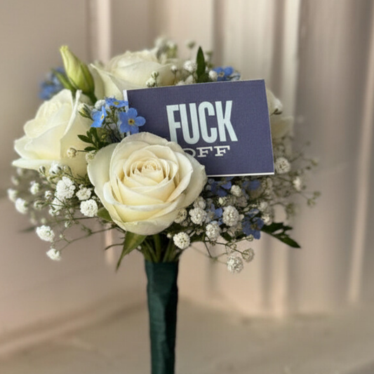 Block Letter Fuck Off Toothpick Flags
