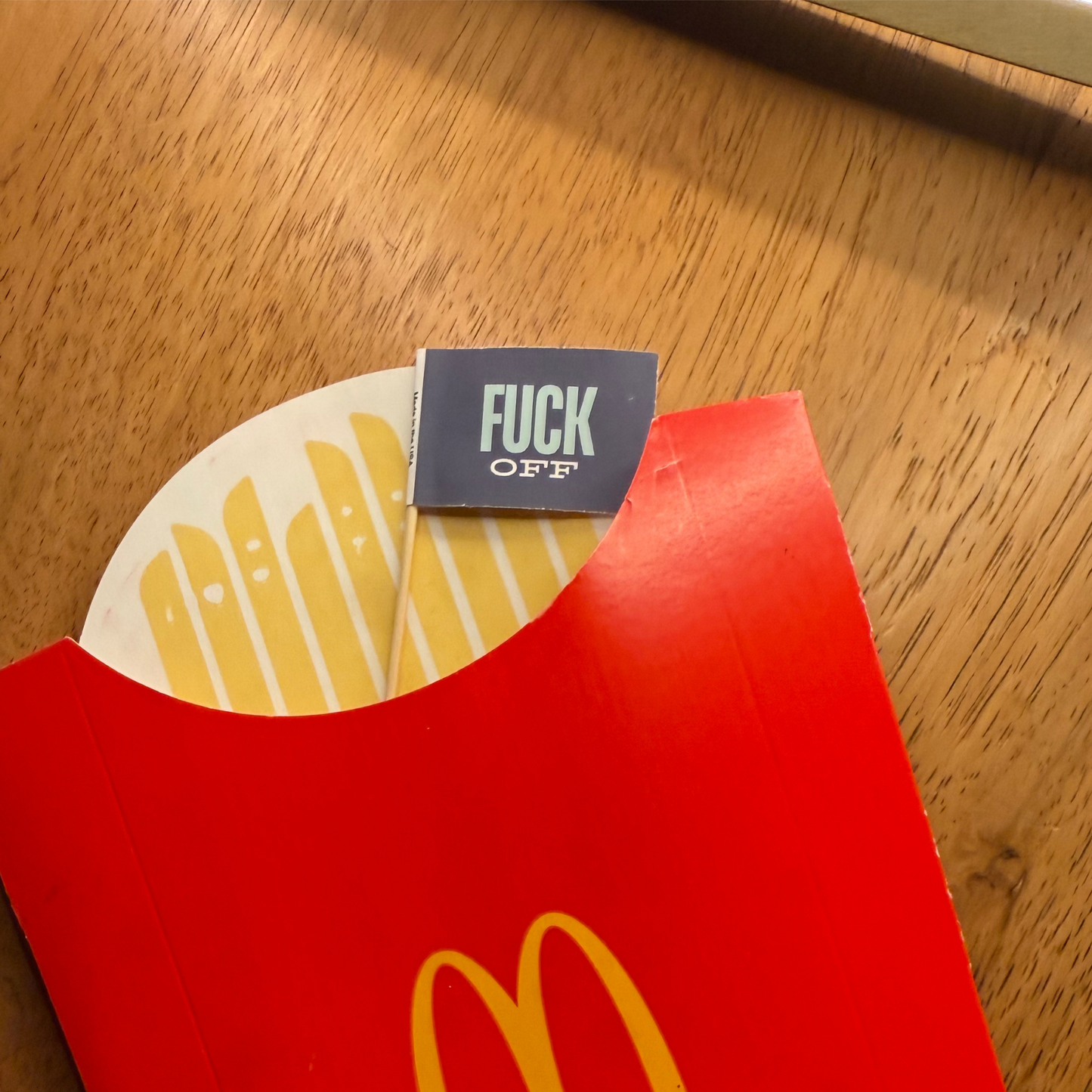 Block Letter Fuck Off Toothpick Flags