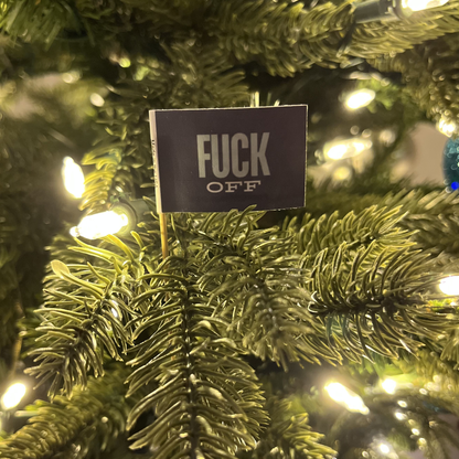 Block Letter Fuck Off Toothpick Flags