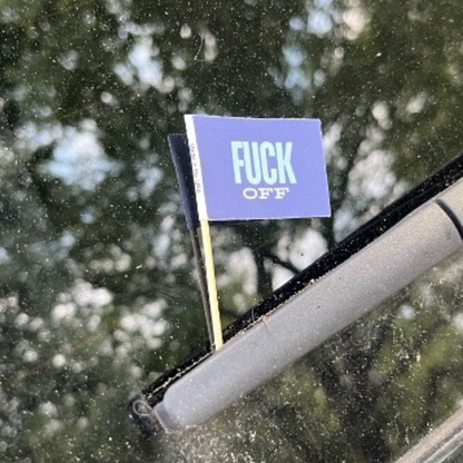Block Letter Fuck Off Toothpick Flags