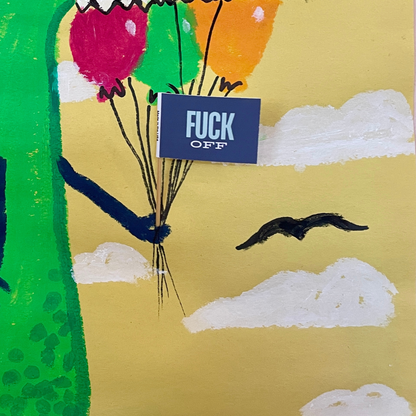 Block Letter Fuck Off Toothpick Flags