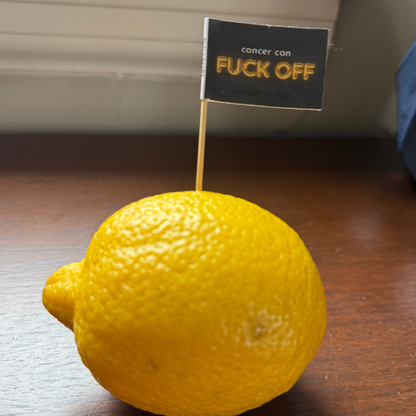 Cancer Can Fuck Off Toothpick Flags