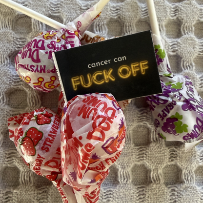Cancer Can Fuck Off Toothpick Flags