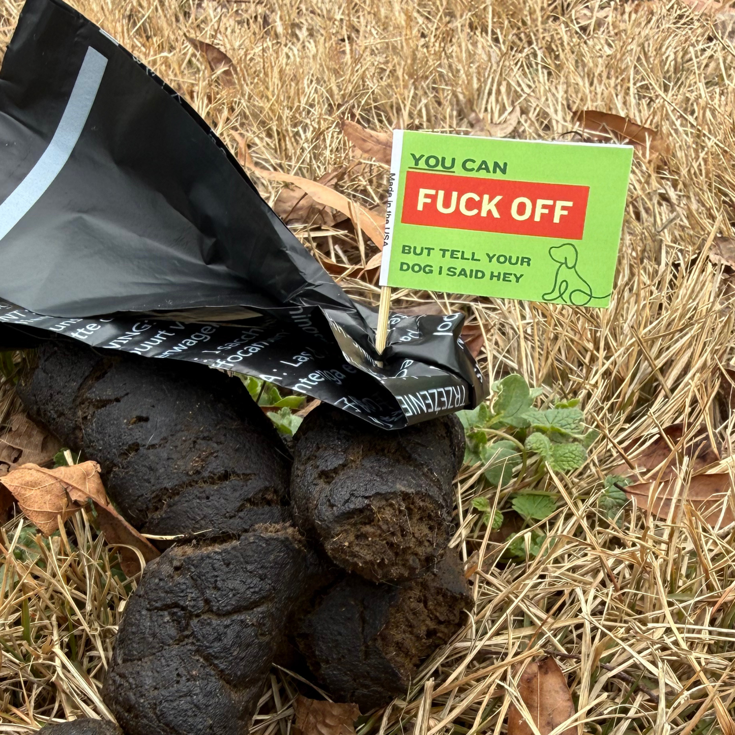 Dog Poop Fuck Off Toothpick Flags
