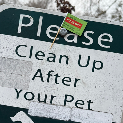 Dog Poop Fuck Off Toothpick Flags