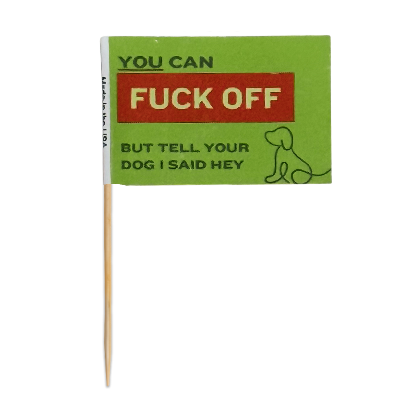 Dog Poop Fuck Off Toothpick Flags