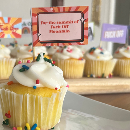 For the Summit of Fuck Off Mountain Toothpick Flags