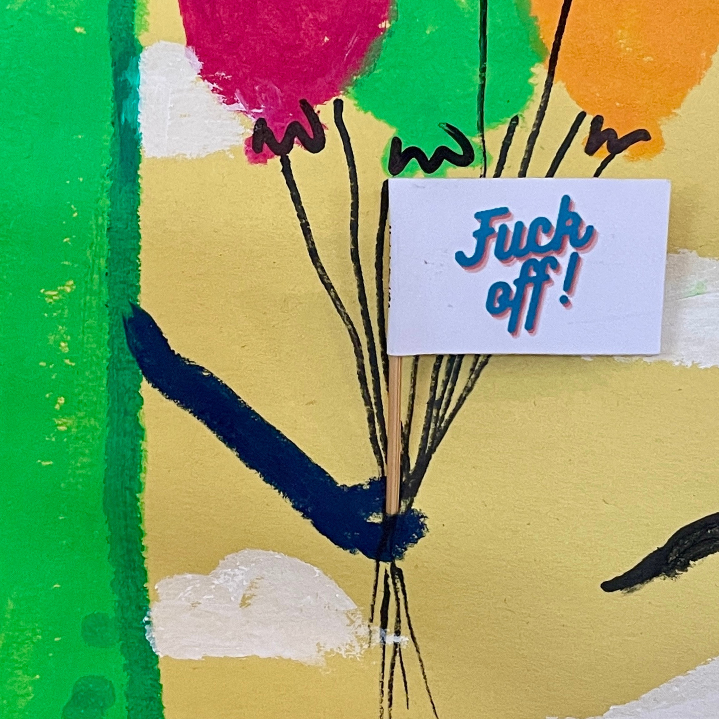 Fuck Off! Toothpick Flags