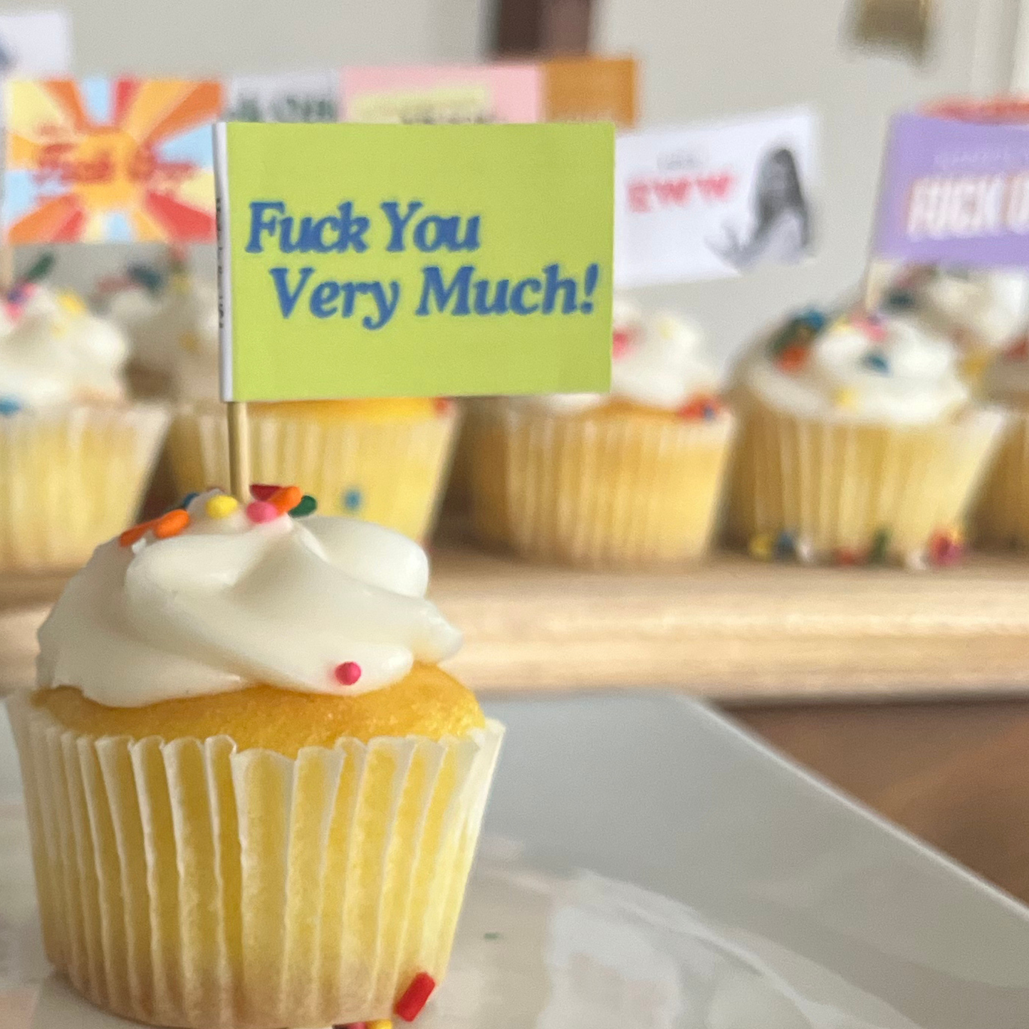 Fuck You Very Much Toothpick Flags