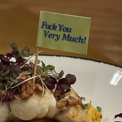 Fuck You Very Much Toothpick Flags