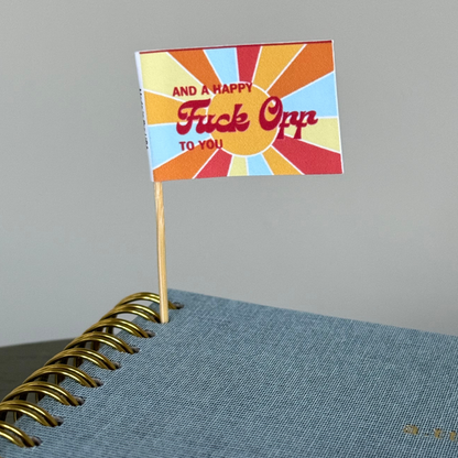 Groovy Fuck Off Toothpick Flags
