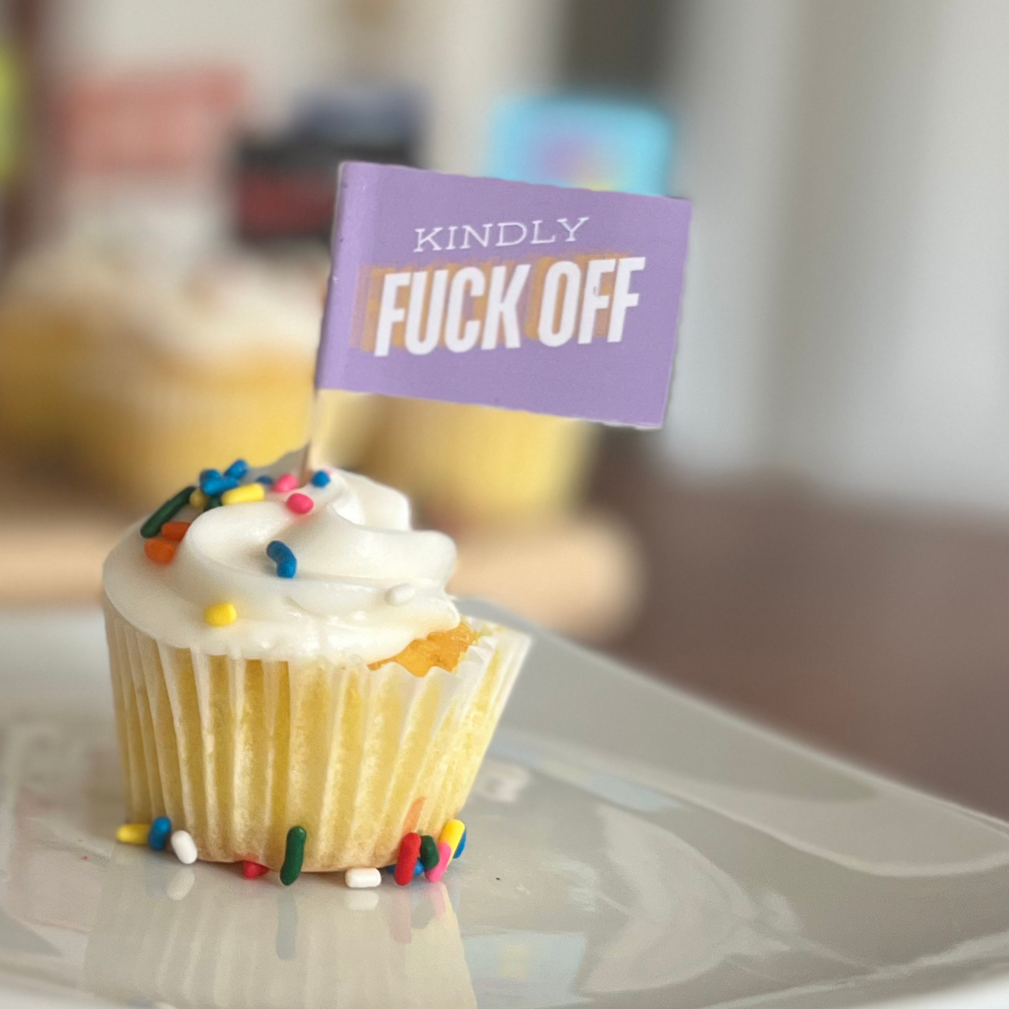 Kindly Fuck Off Toothpick Flags
