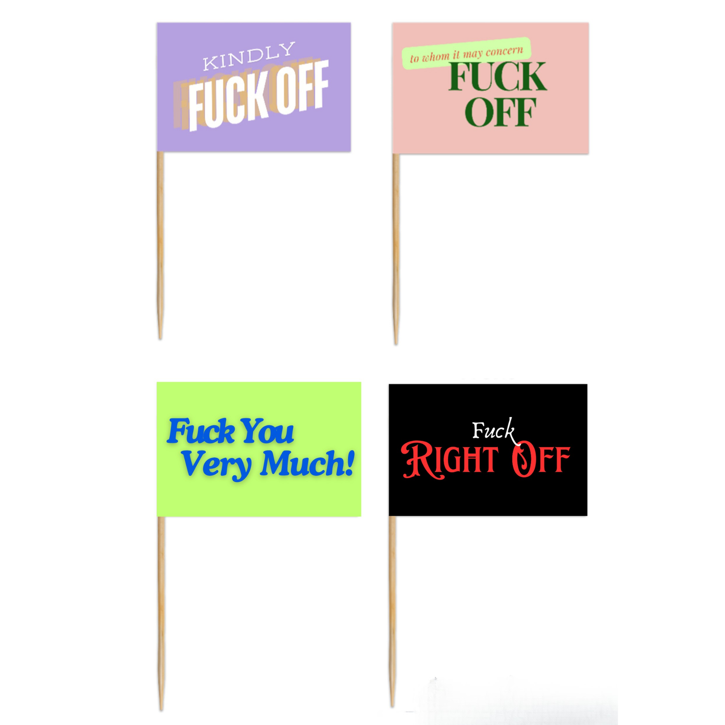 The Nice-ish Fuck Off Toothpick Flag Pack