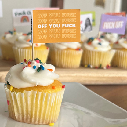 Off You Fuck Toothpick Flags