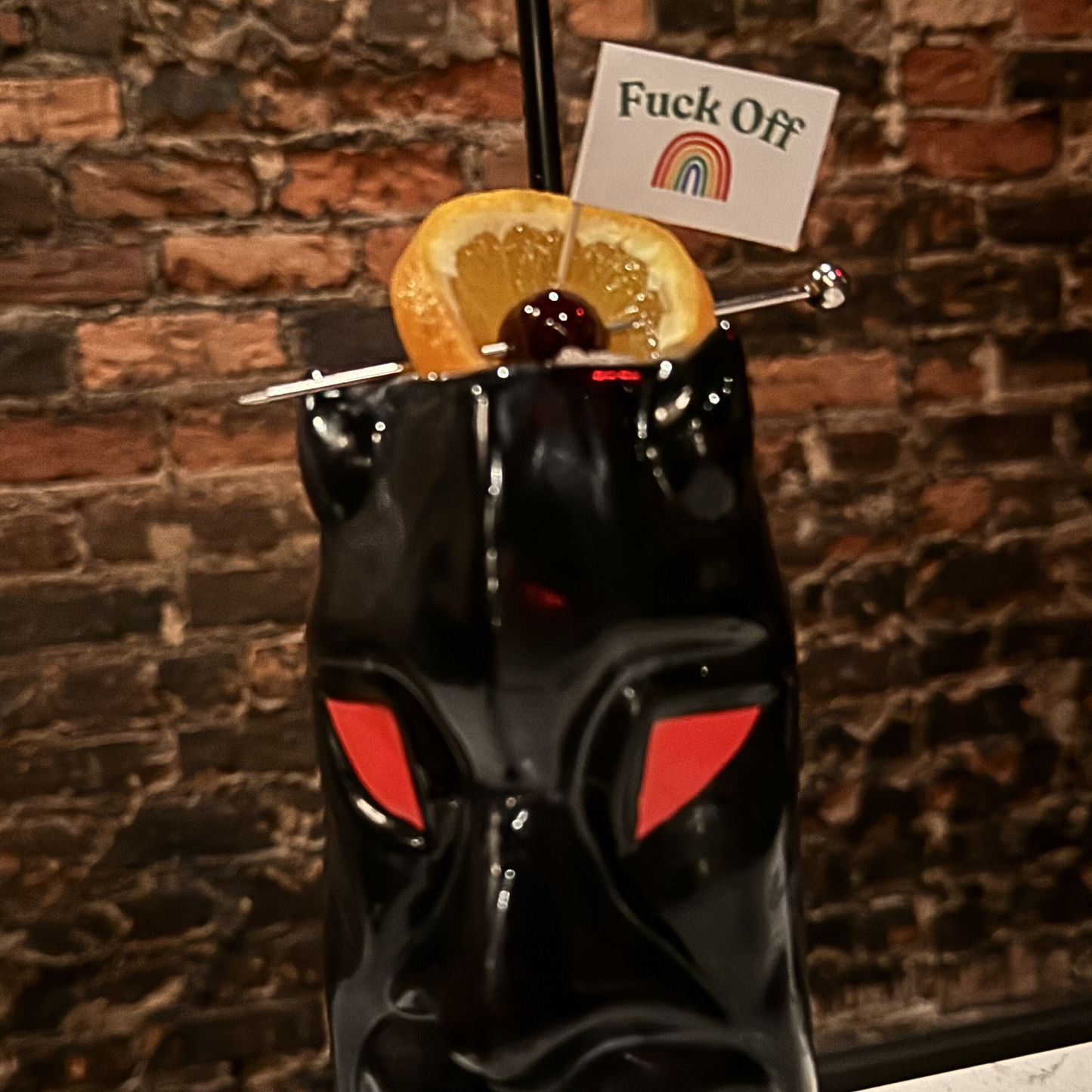 Fuck Off Over the Rainbow Toothpick Flags