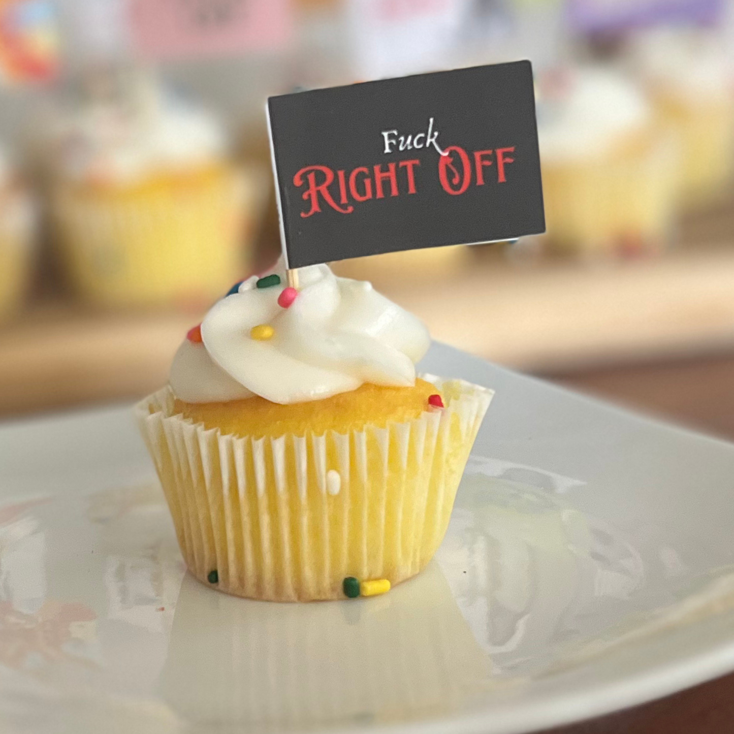 Pirate Fuck Right Off Toothpick Flags