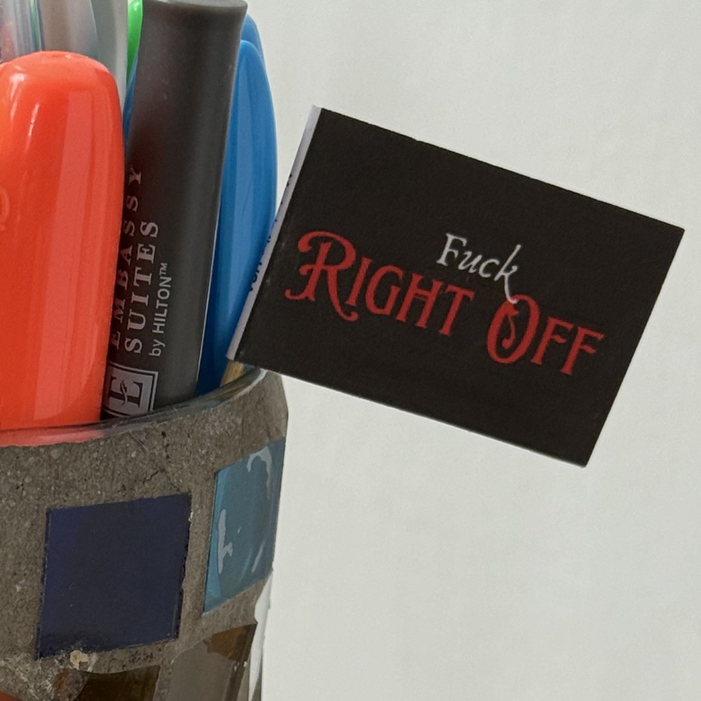 Pirate Fuck Right Off Toothpick Flags