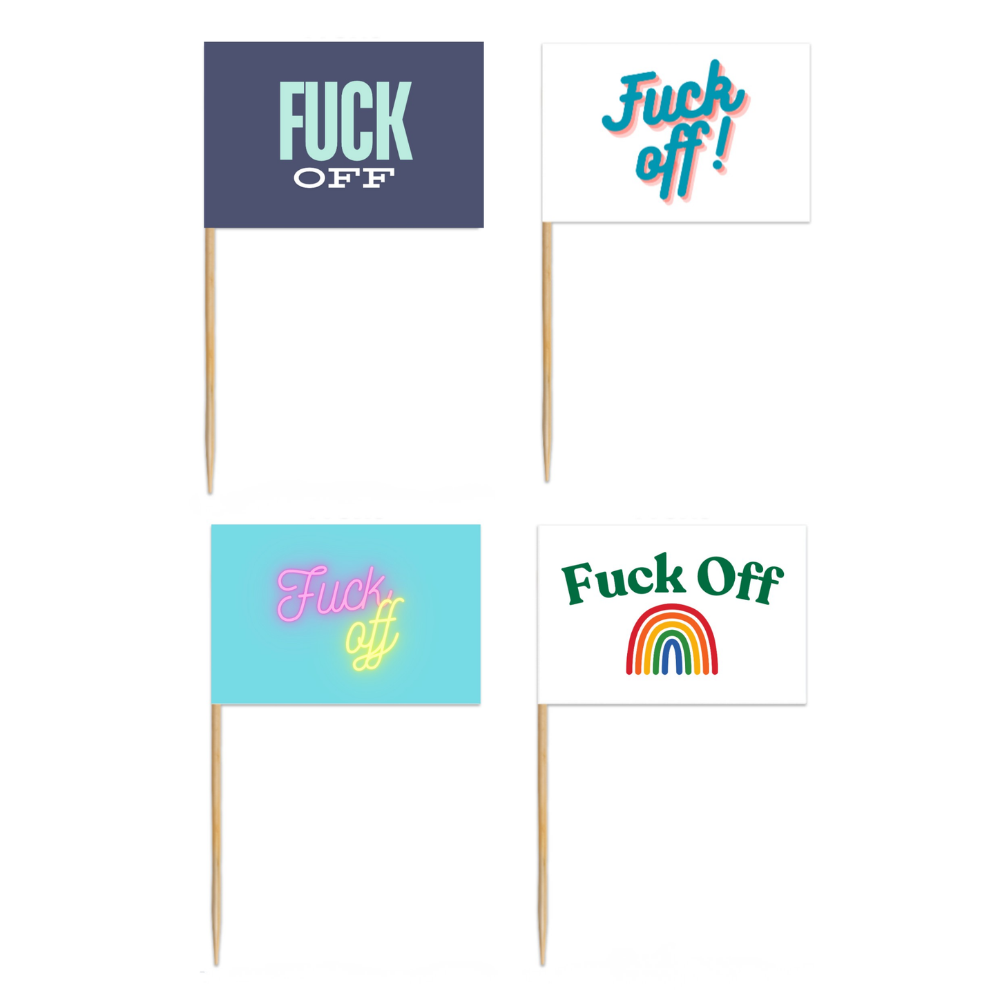 The Real Fucker Toothpick Flag Variety Pack